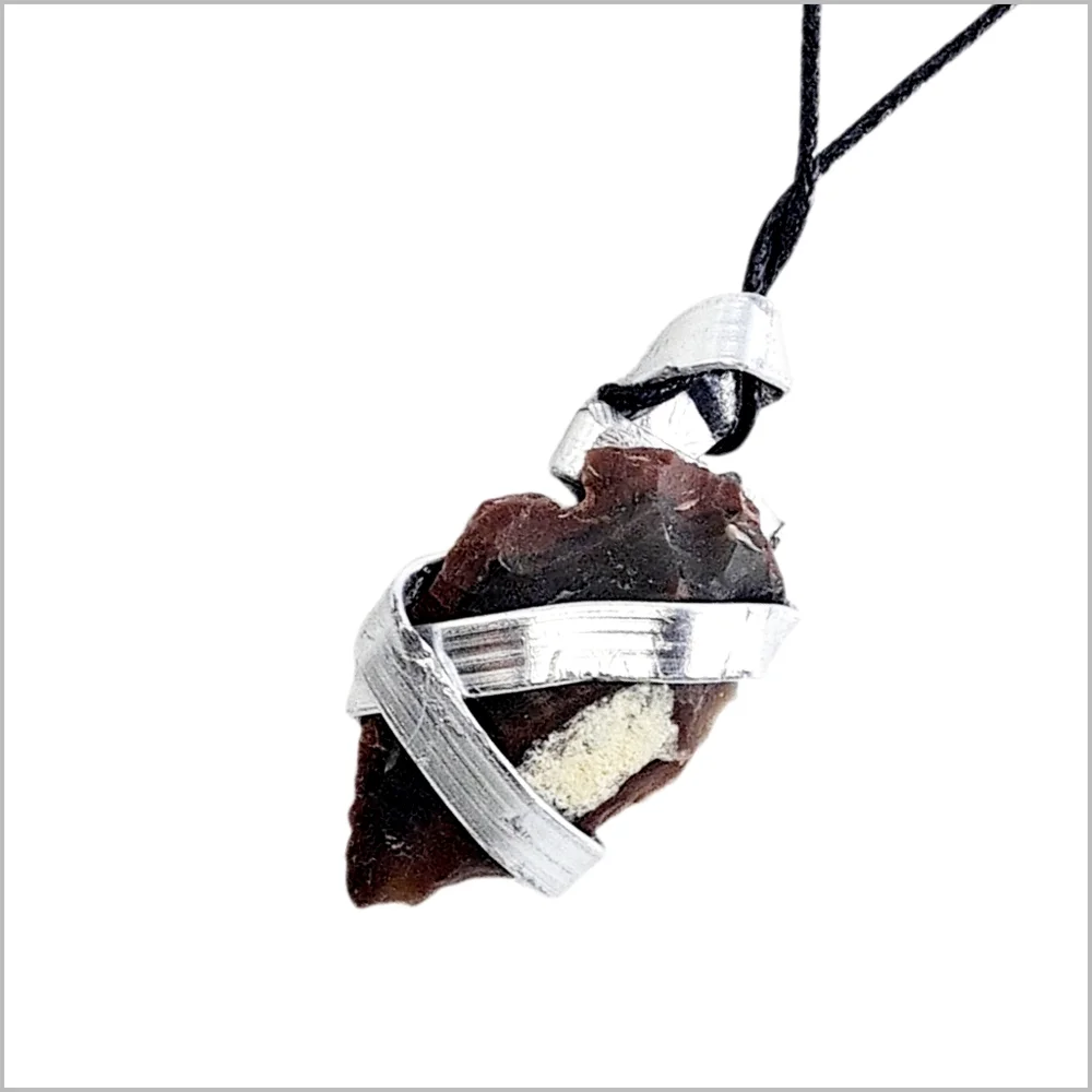 Double Sided Arrowhead Pendant Necklace with Adjustable Black Cord. NWOT
